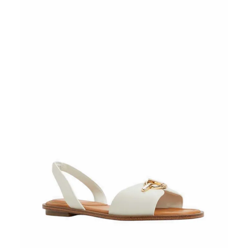 ALDO GOASSI FLAT SANDALS - WHITE/BONE