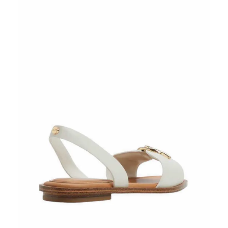 ALDO GOASSI FLAT SANDALS - WHITE/BONE
