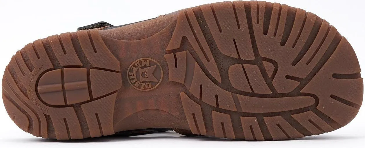 'Basile' men's sandal - chestnut brown