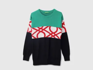 Boys Long Sleeve Colorblocked Sweater