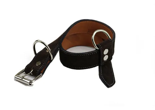 Brown Suede Dog Collar