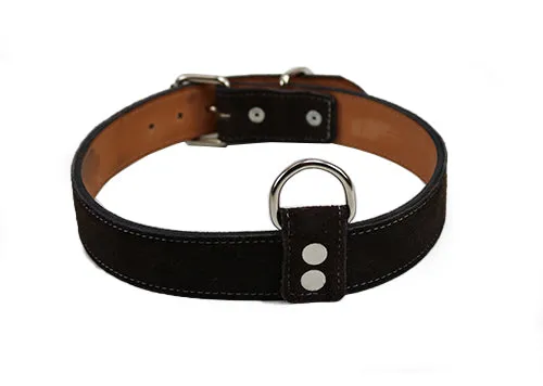 Brown Suede Dog Collar