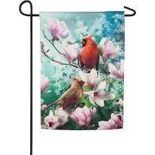 Cardinal Family Garden Suede Flag