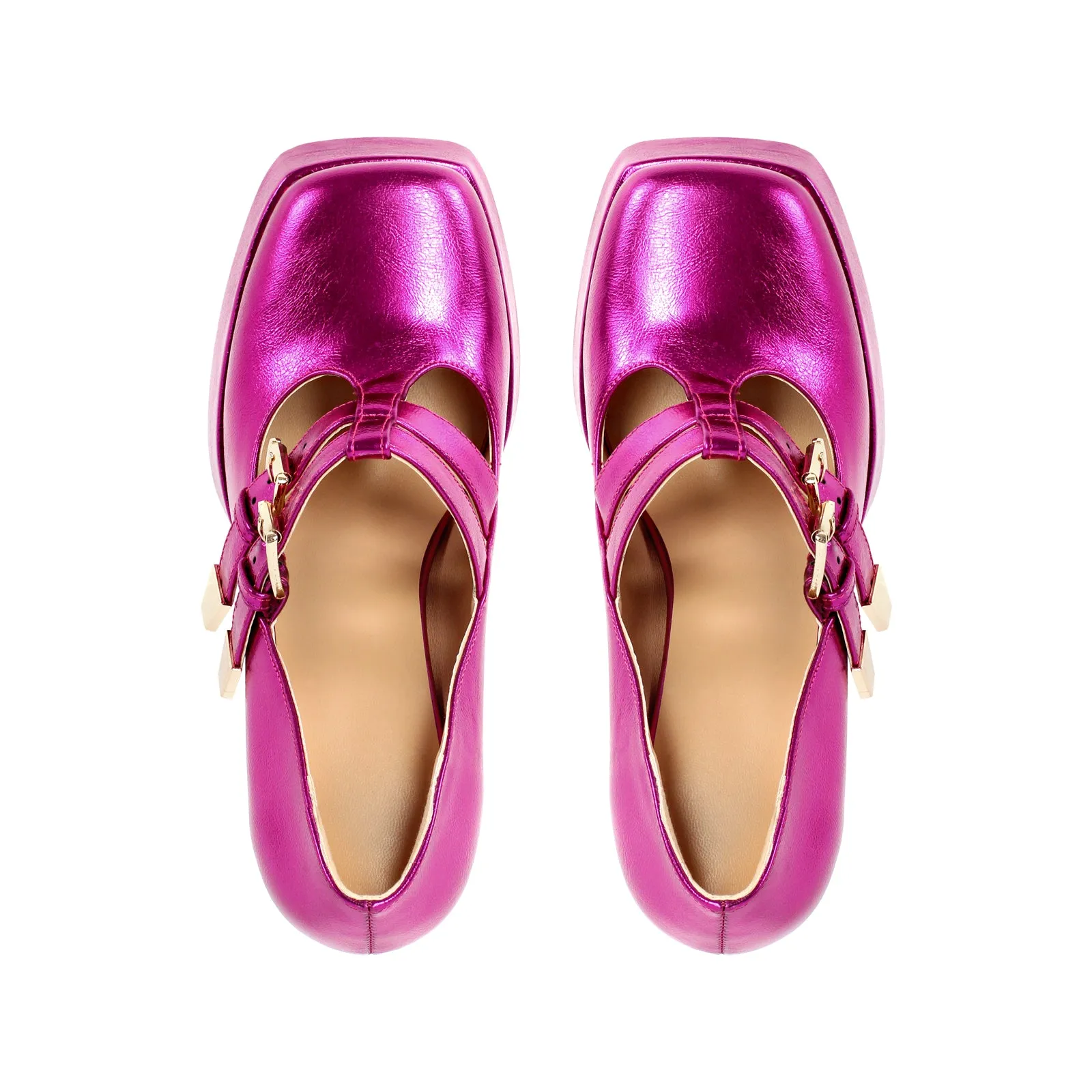 Chunky Heel Straps Mary Jane Pumps