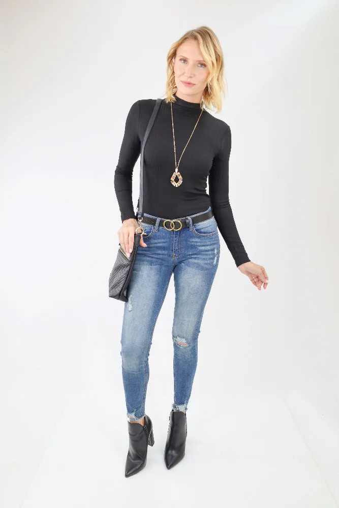 Crocodile Contrast Pointy Toe Heeled Booties
