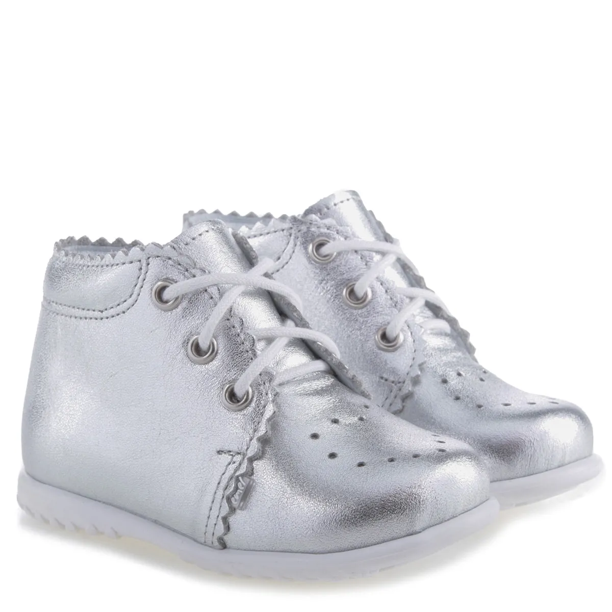 Emel Silver Heart Lace-Up Bootie