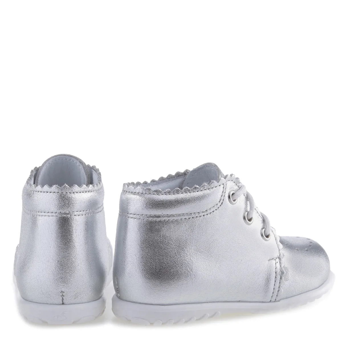 Emel Silver Heart Lace-Up Bootie
