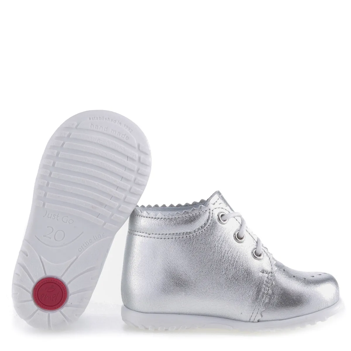 Emel Silver Heart Lace-Up Bootie