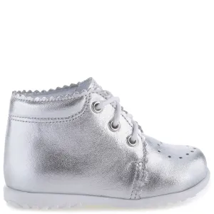 Emel Silver Heart Lace-Up Bootie