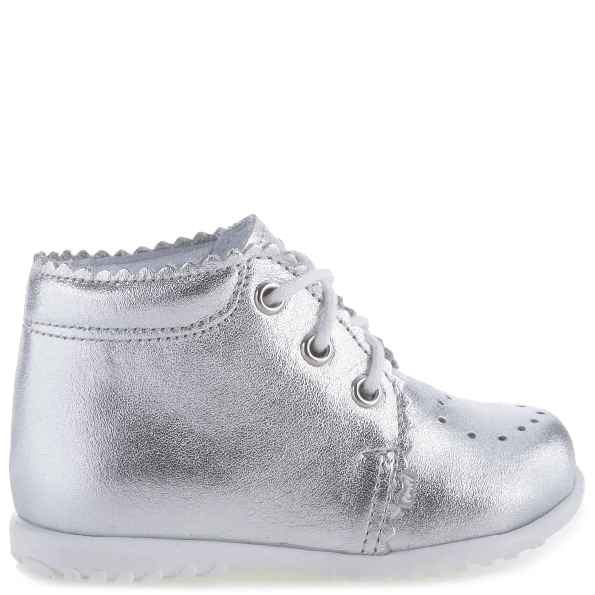Emel Silver Heart Lace-Up Bootie