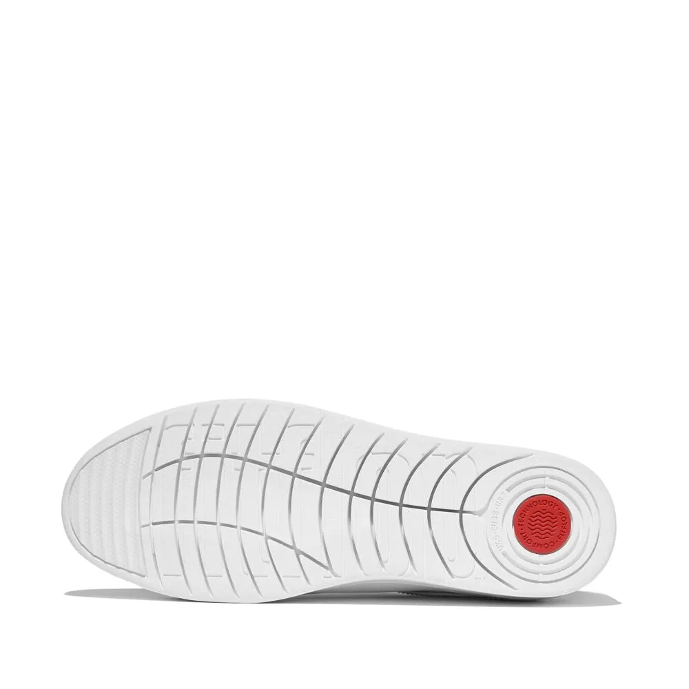 FitFlop Rally Crystal Trim Leather Sneakers - Urban White