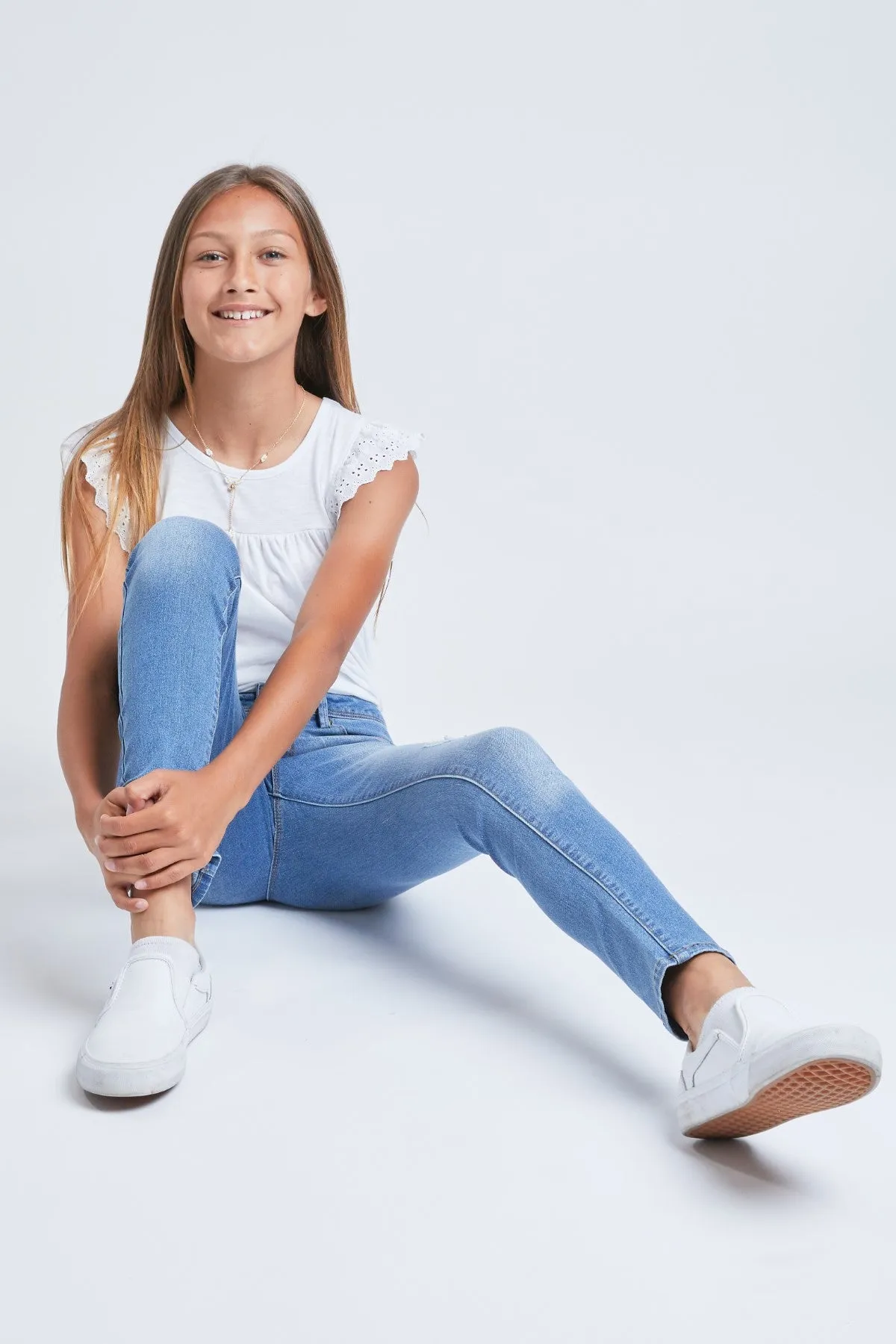 Girls Faux Front Pocket Skinny Jean, Pack of 12