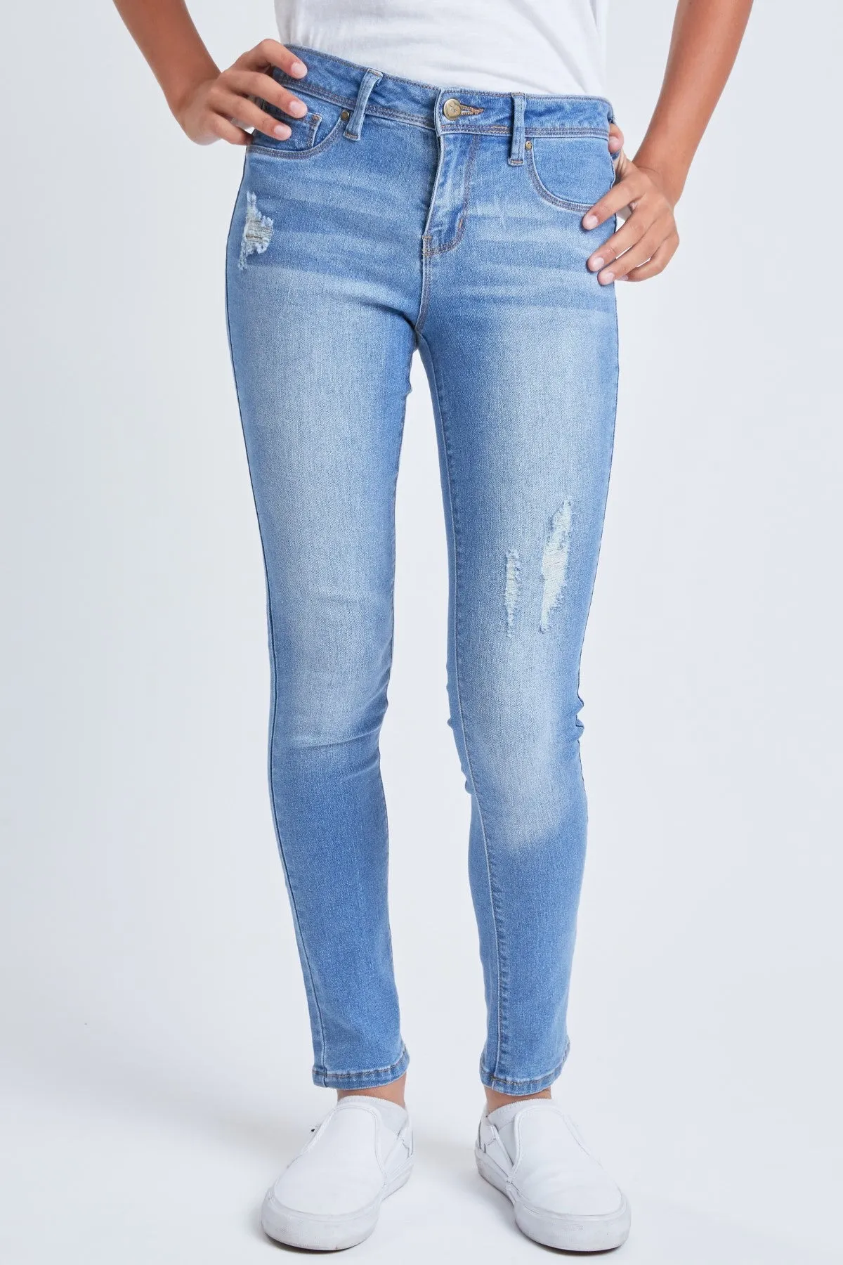 Girls Faux Front Pocket Skinny Jean, Pack of 12