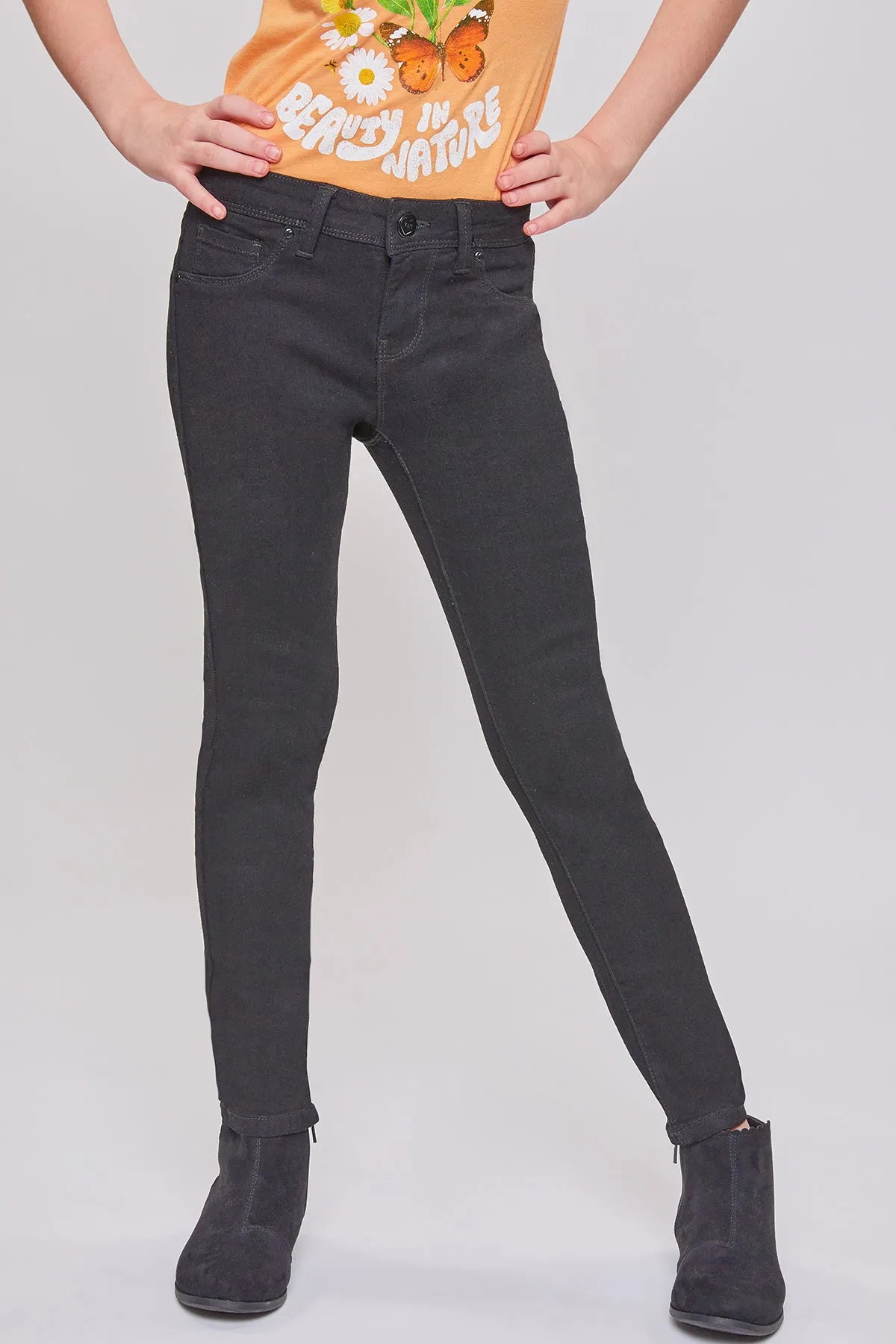 Girls Faux Front Pocket Skinny Jean, Pack of 12