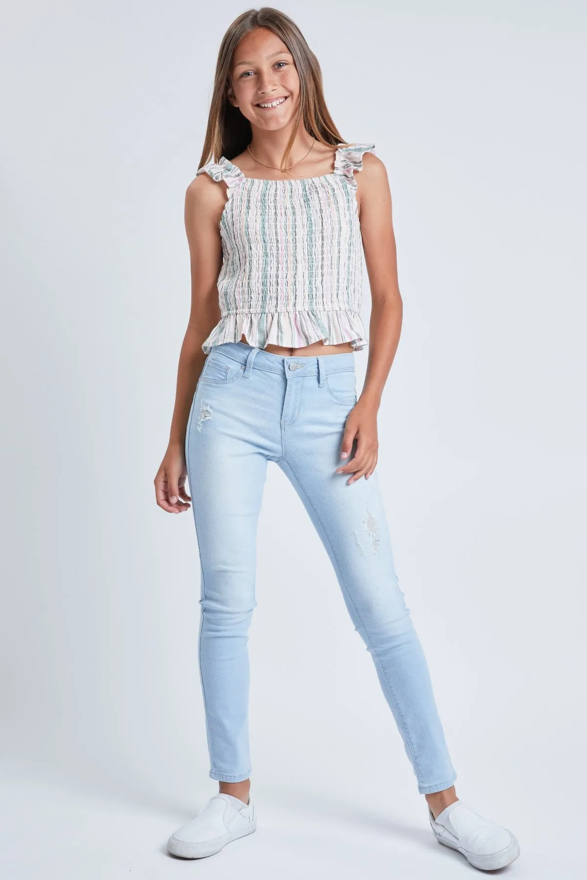 Girls Faux Front Pocket Skinny Jean, Pack of 12