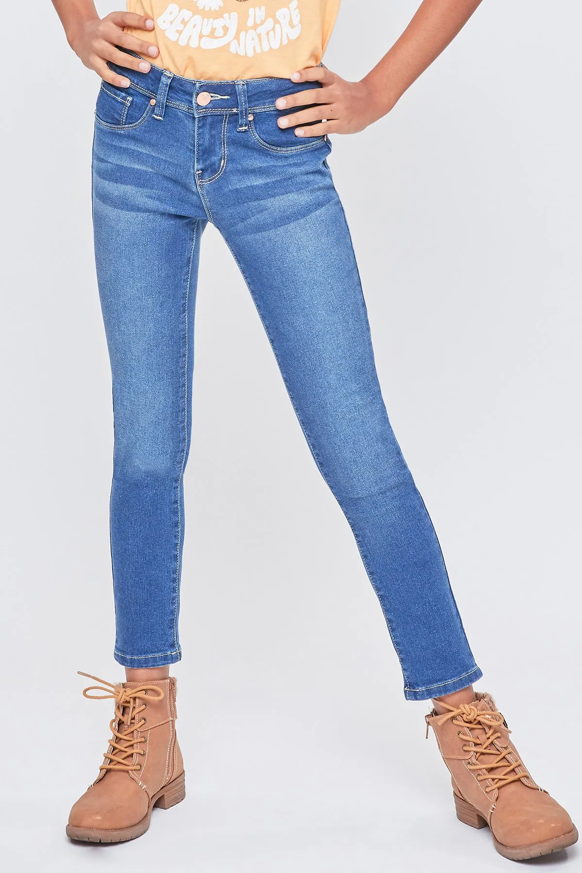 Girls Faux Front Pocket Skinny Jean, Pack of 12