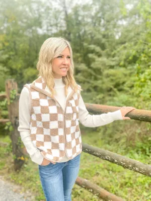 Knoxville Sherpa Checkered Vest
