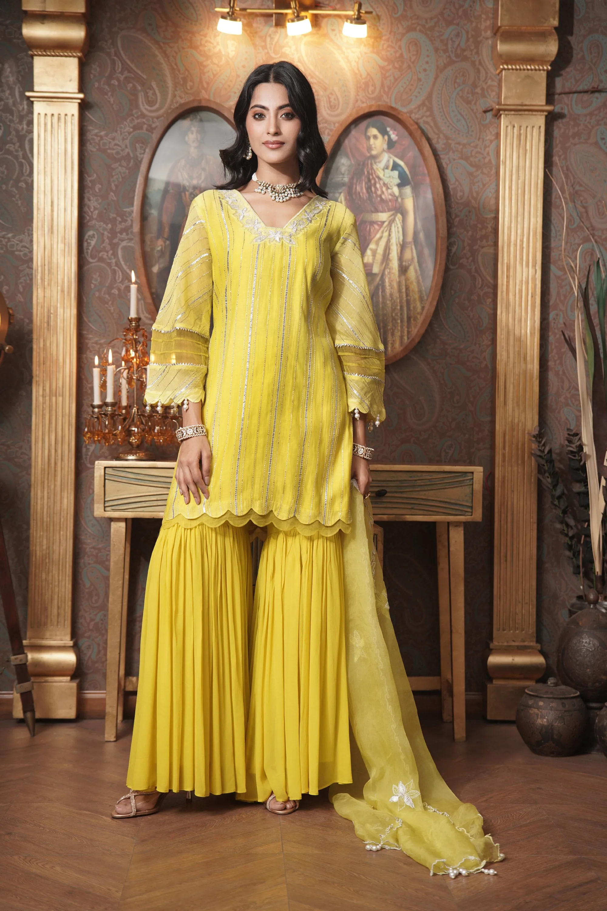 Lime Zoya Kurta Set