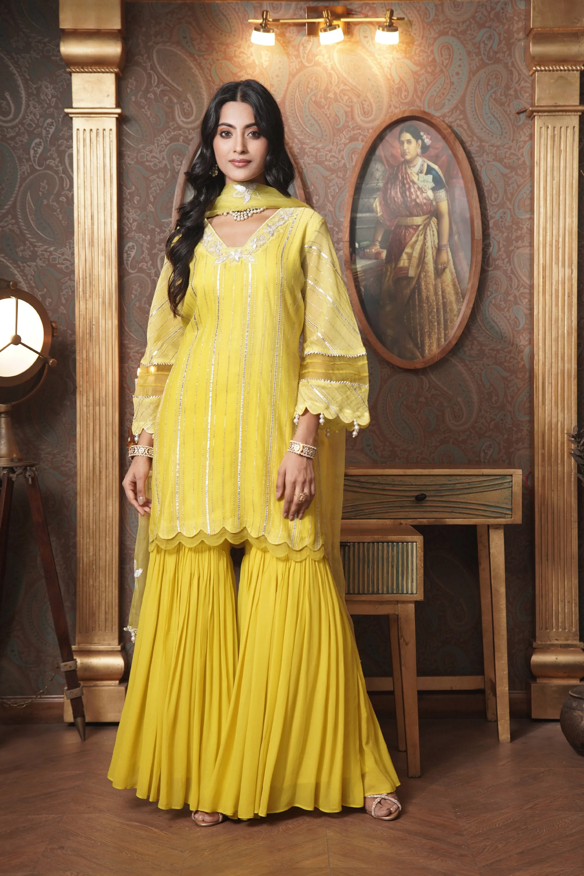 Lime Zoya Kurta Set
