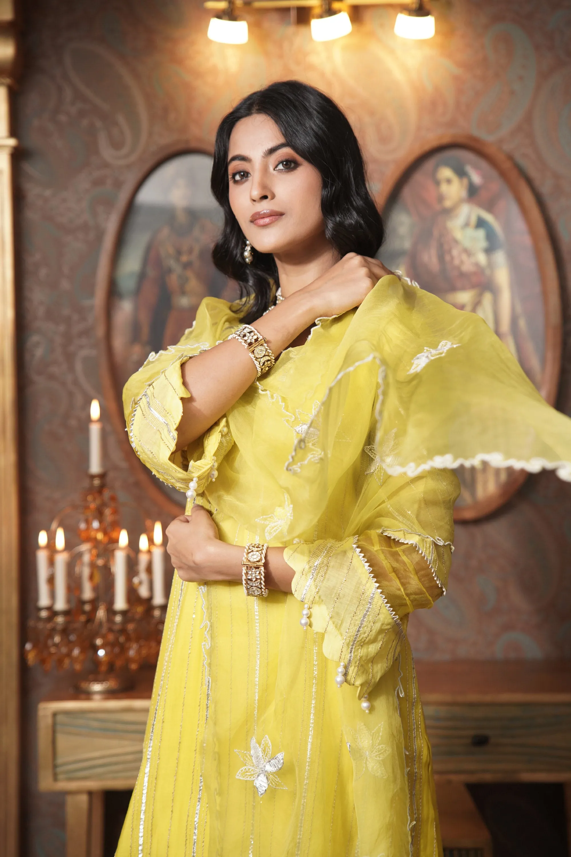 Lime Zoya Kurta Set