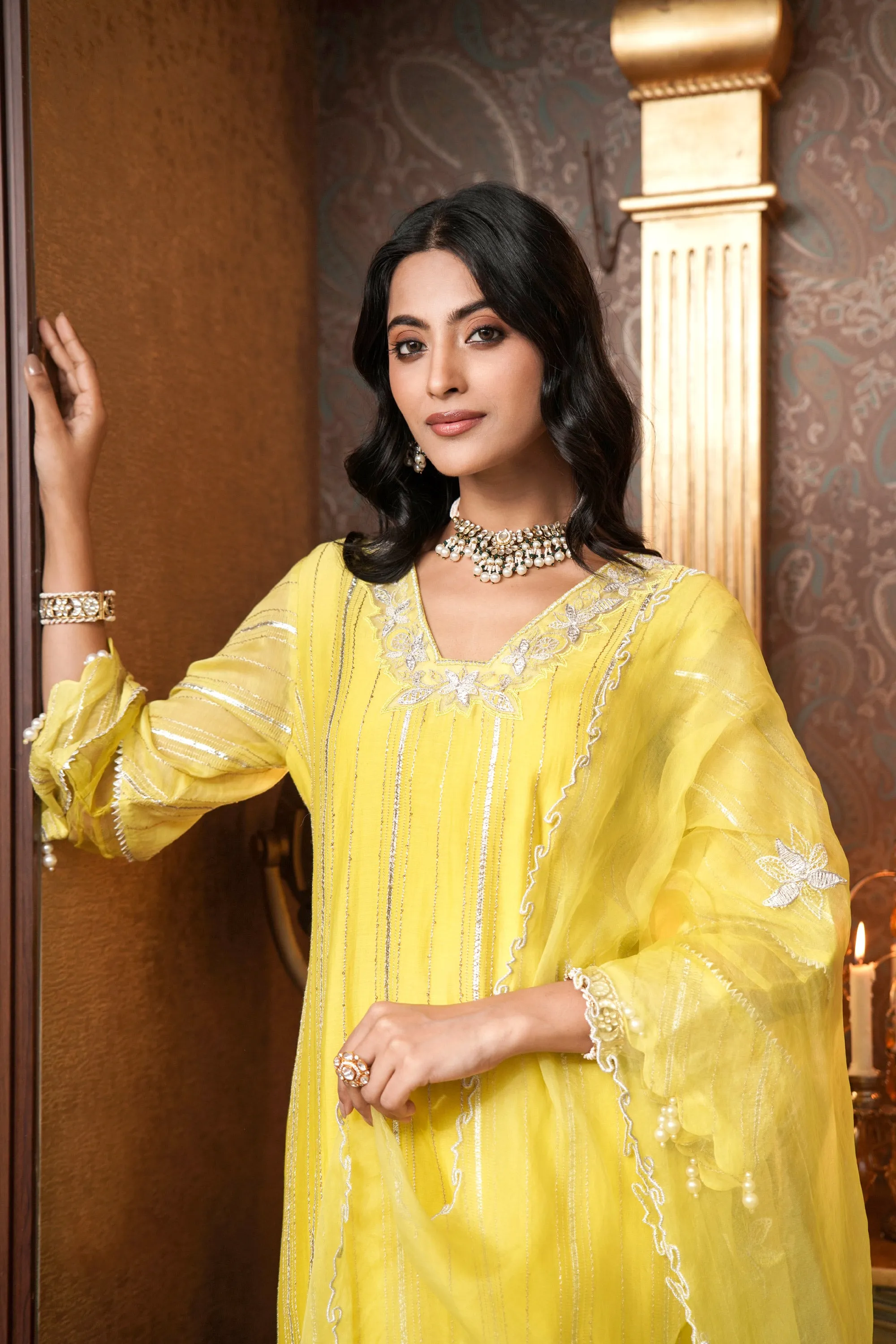 Lime Zoya Kurta Set