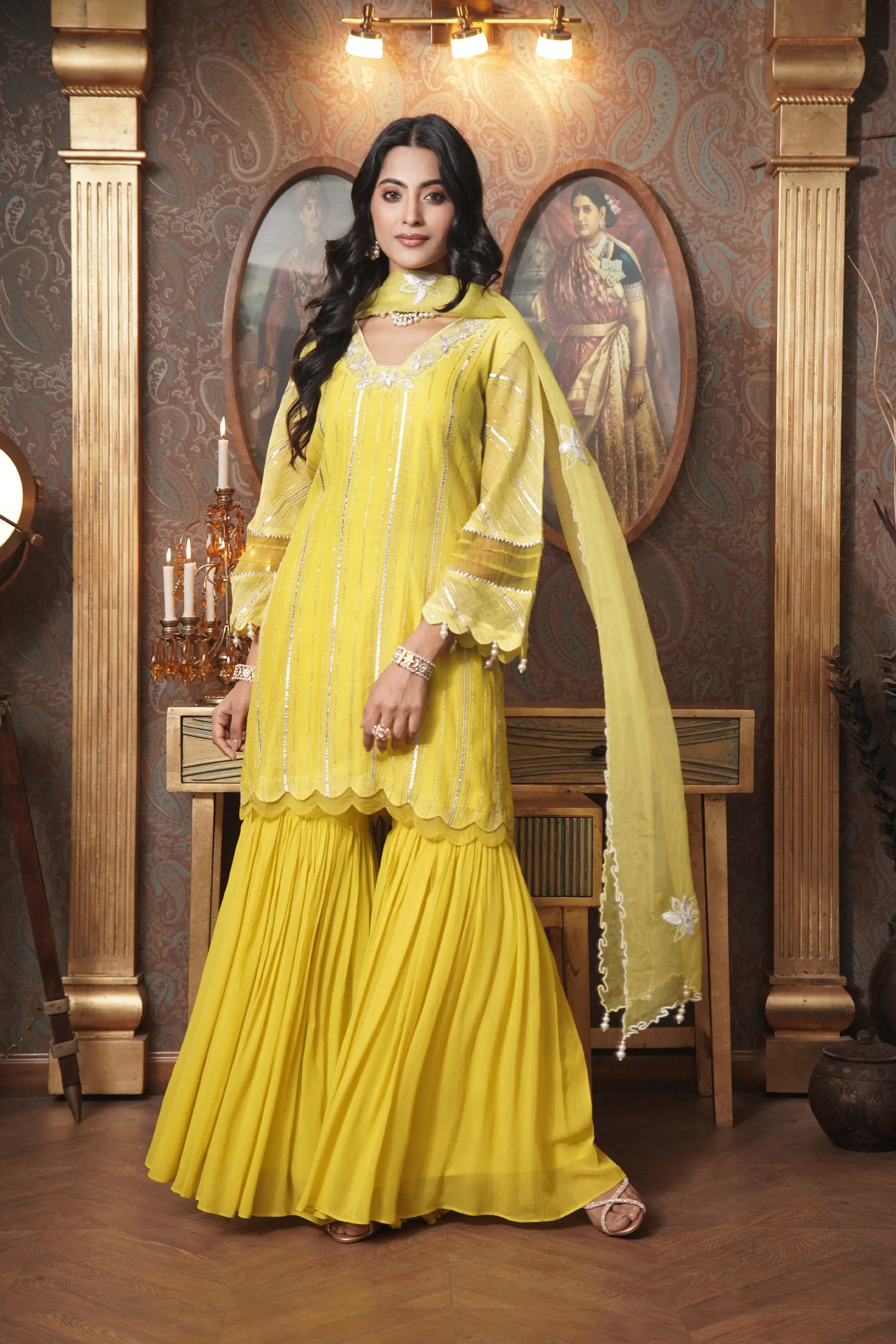 Lime Zoya Kurta Set