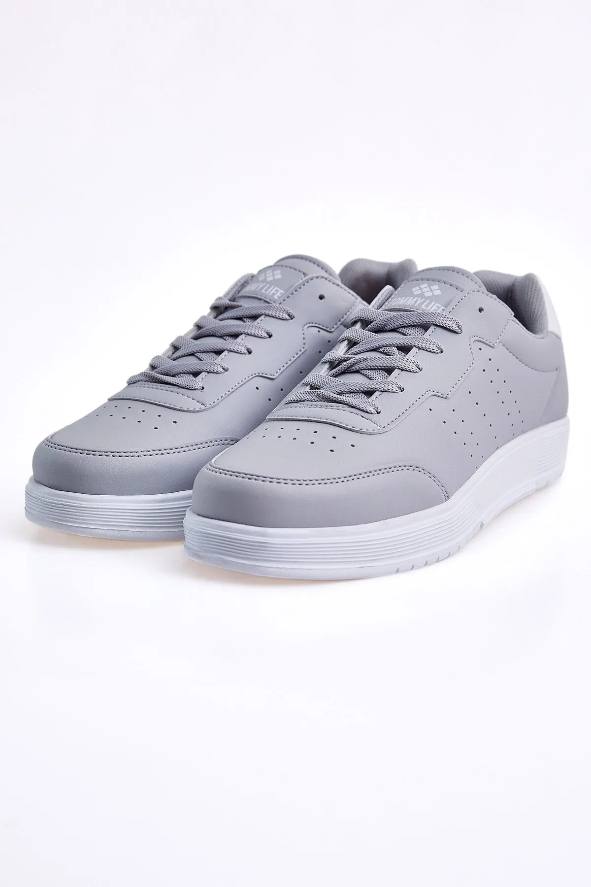 <tc>Basket pour homme à semelle haute en simili cuir avec lacets - 89132</tc>