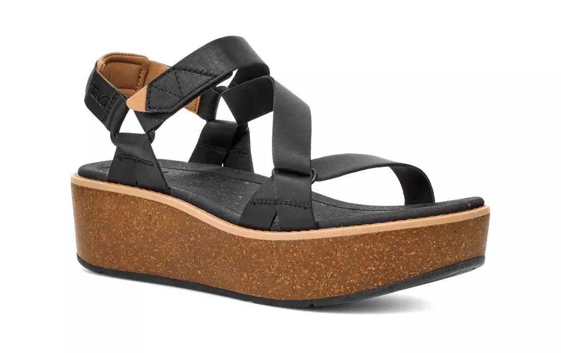 'Madera Wedge' women's sandal - Black