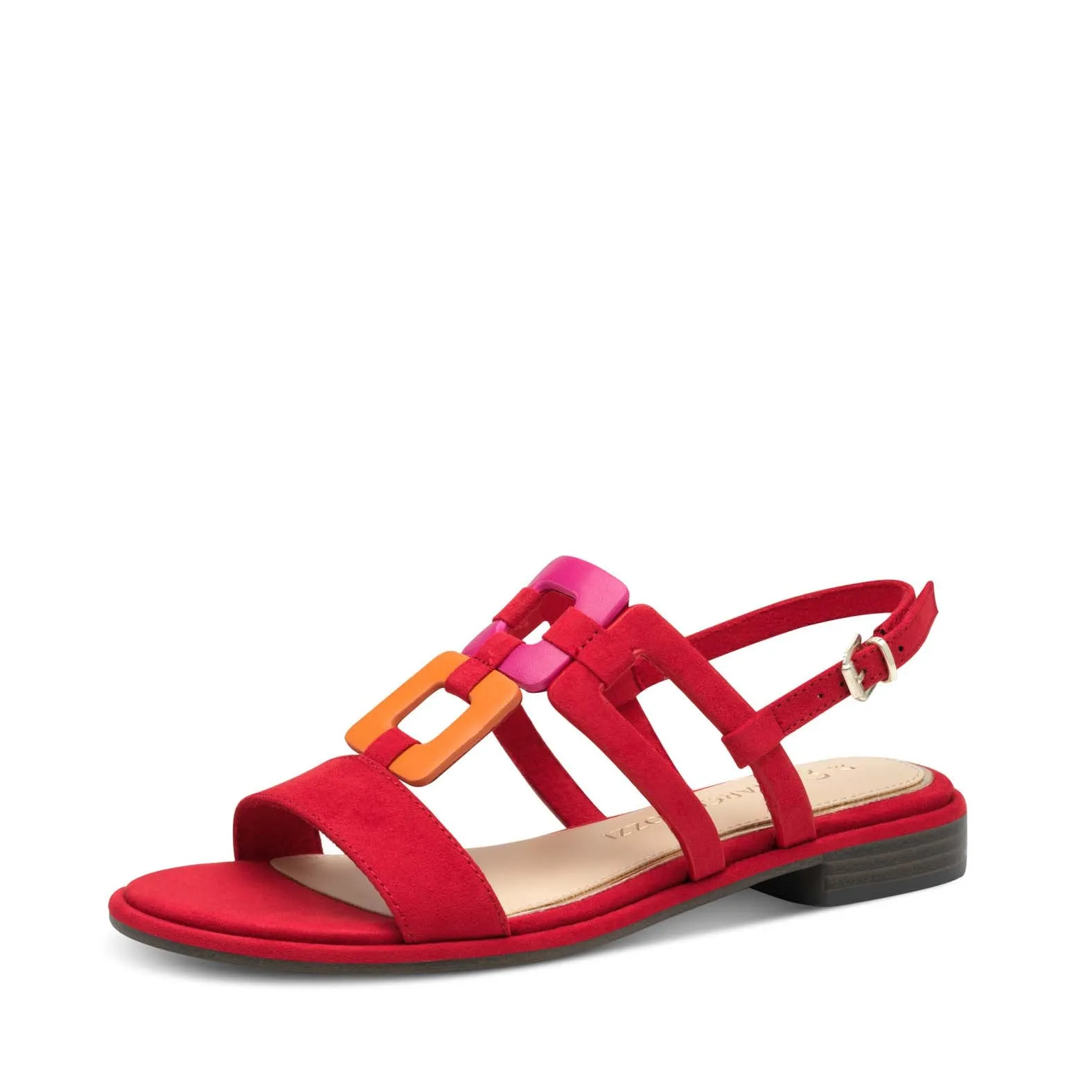 Marco Tozzi Flat Sandal Red Comb