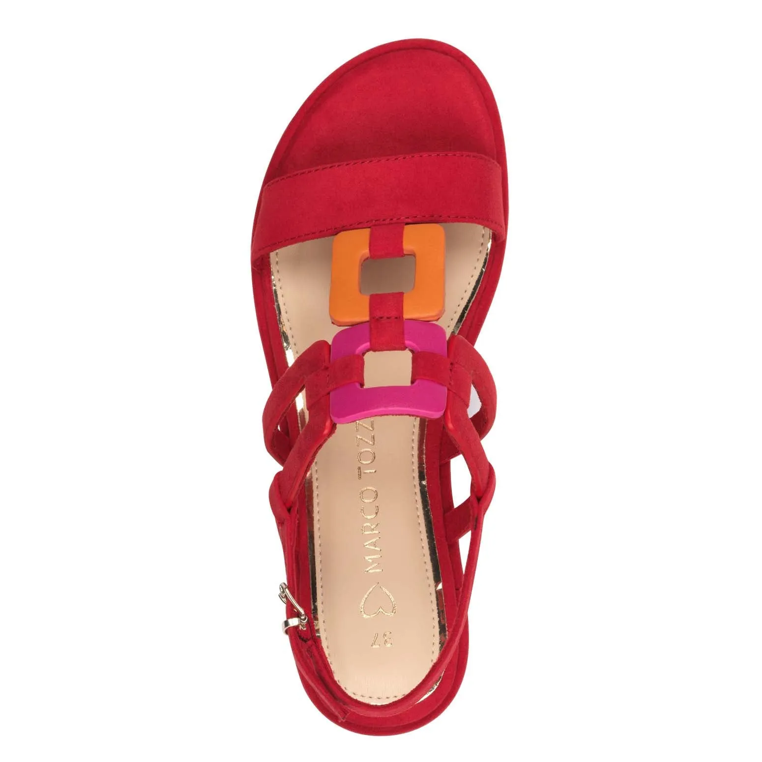 Marco Tozzi Flat Sandal Red Comb