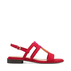 Marco Tozzi Flat Sandal Red Comb