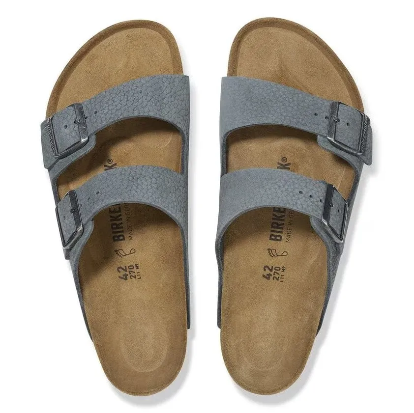 Men's Birkenstock Arizona Nubuck Leather 1029182  Color: Desert Buck Basalt Grey