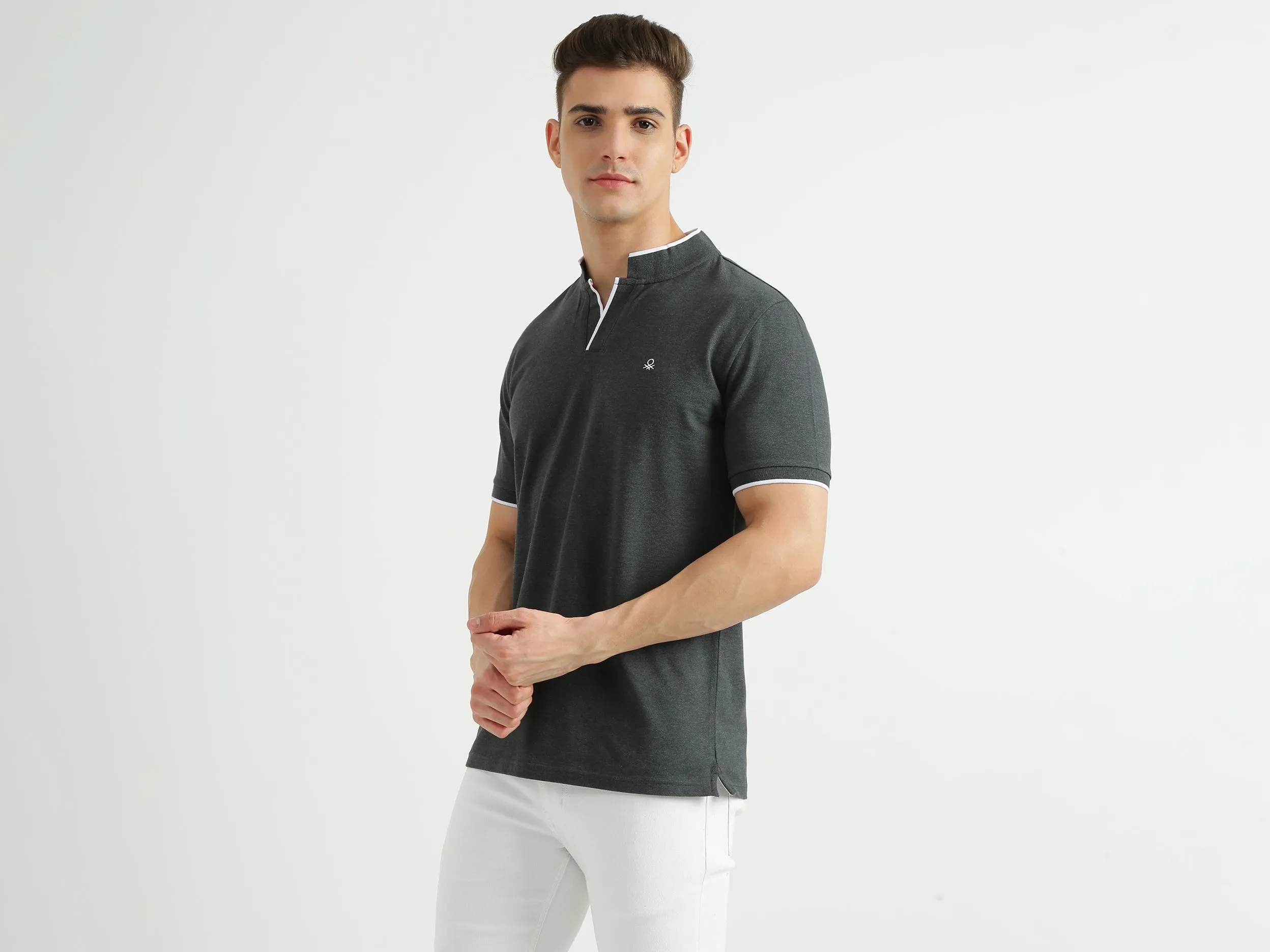 Mens Short Sleeve Tipping T-Shirt