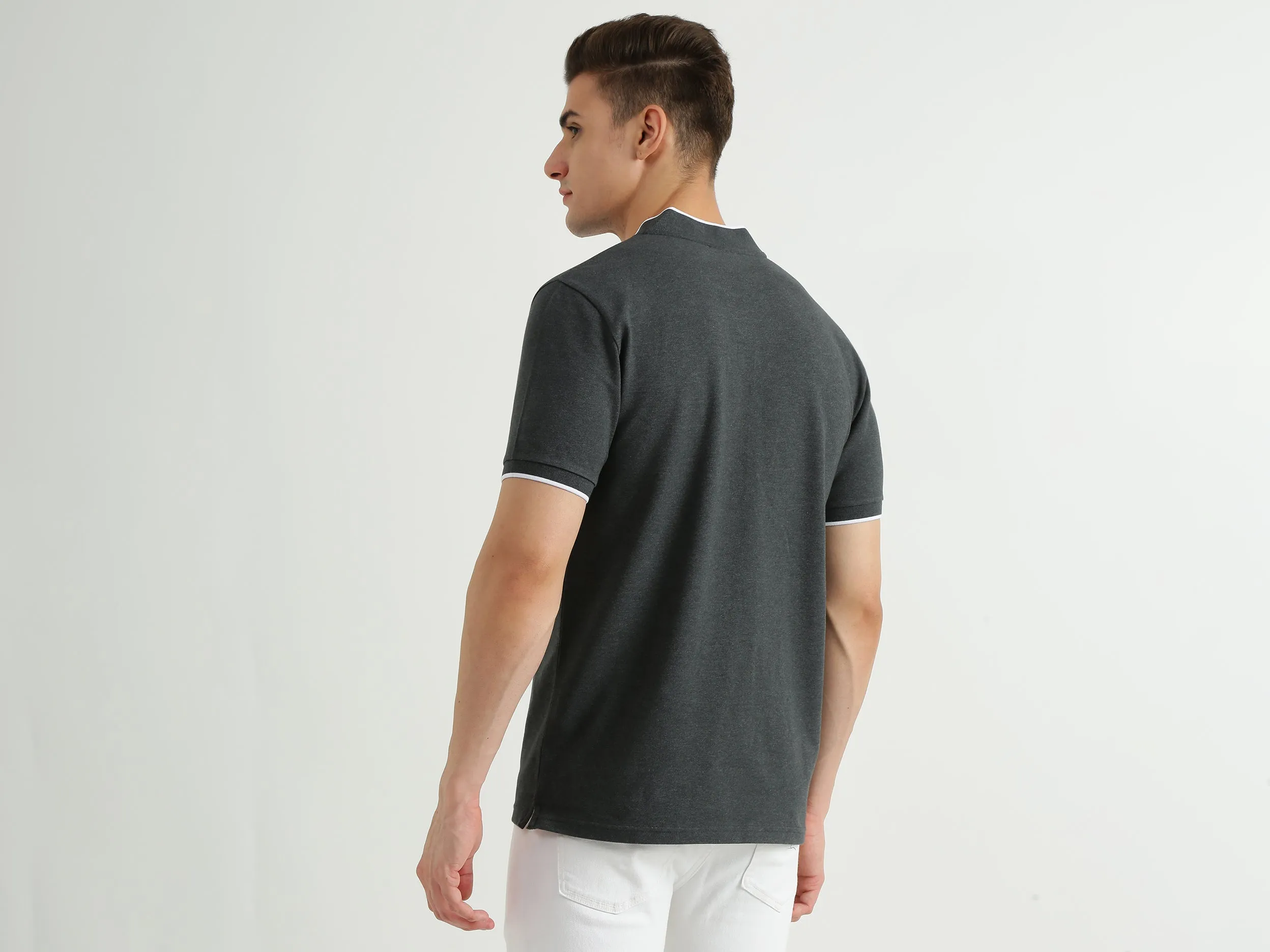 Mens Short Sleeve Tipping T-Shirt