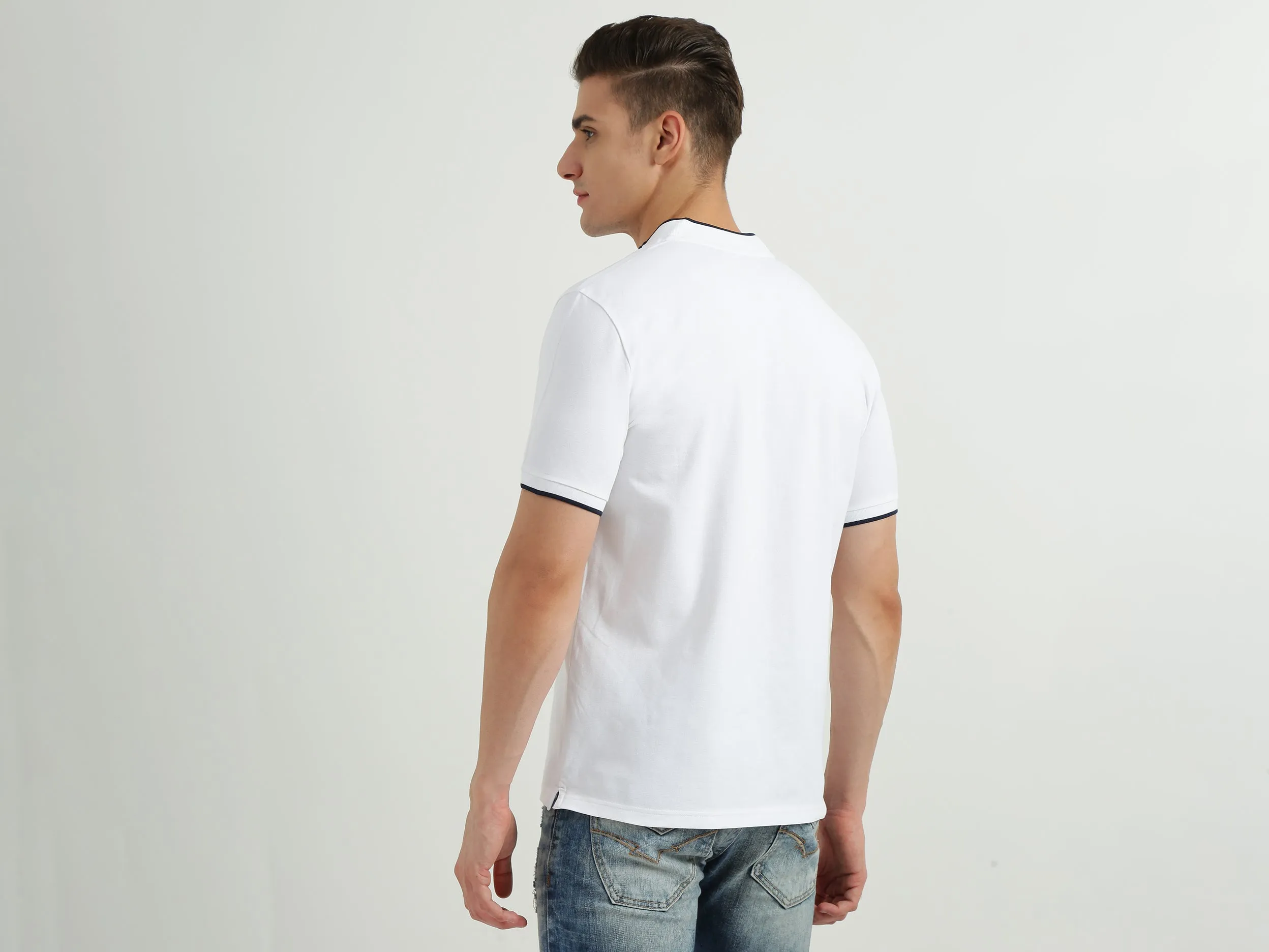 Mens Short Sleeve Tipping T-Shirt