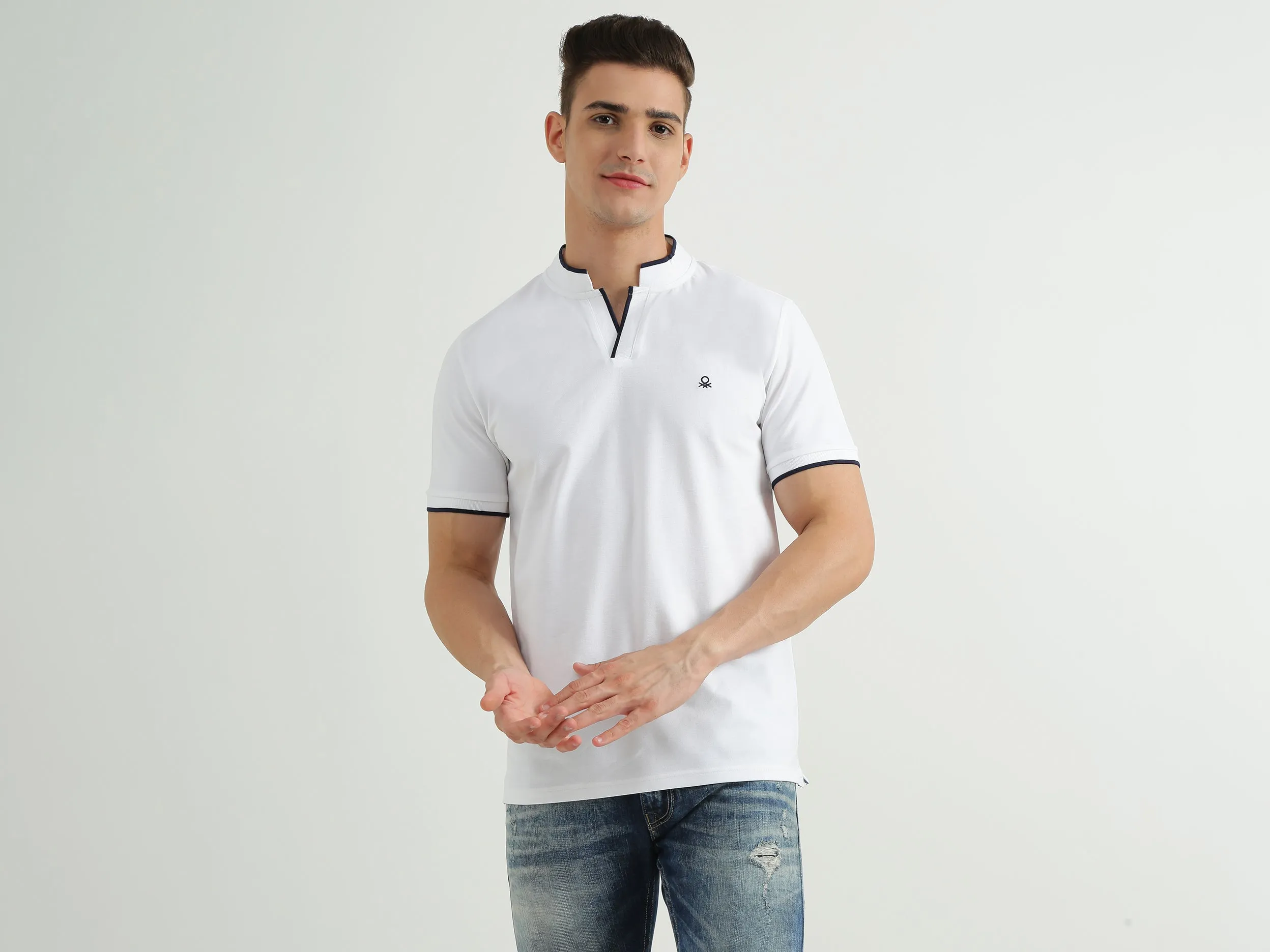 Mens Short Sleeve Tipping T-Shirt