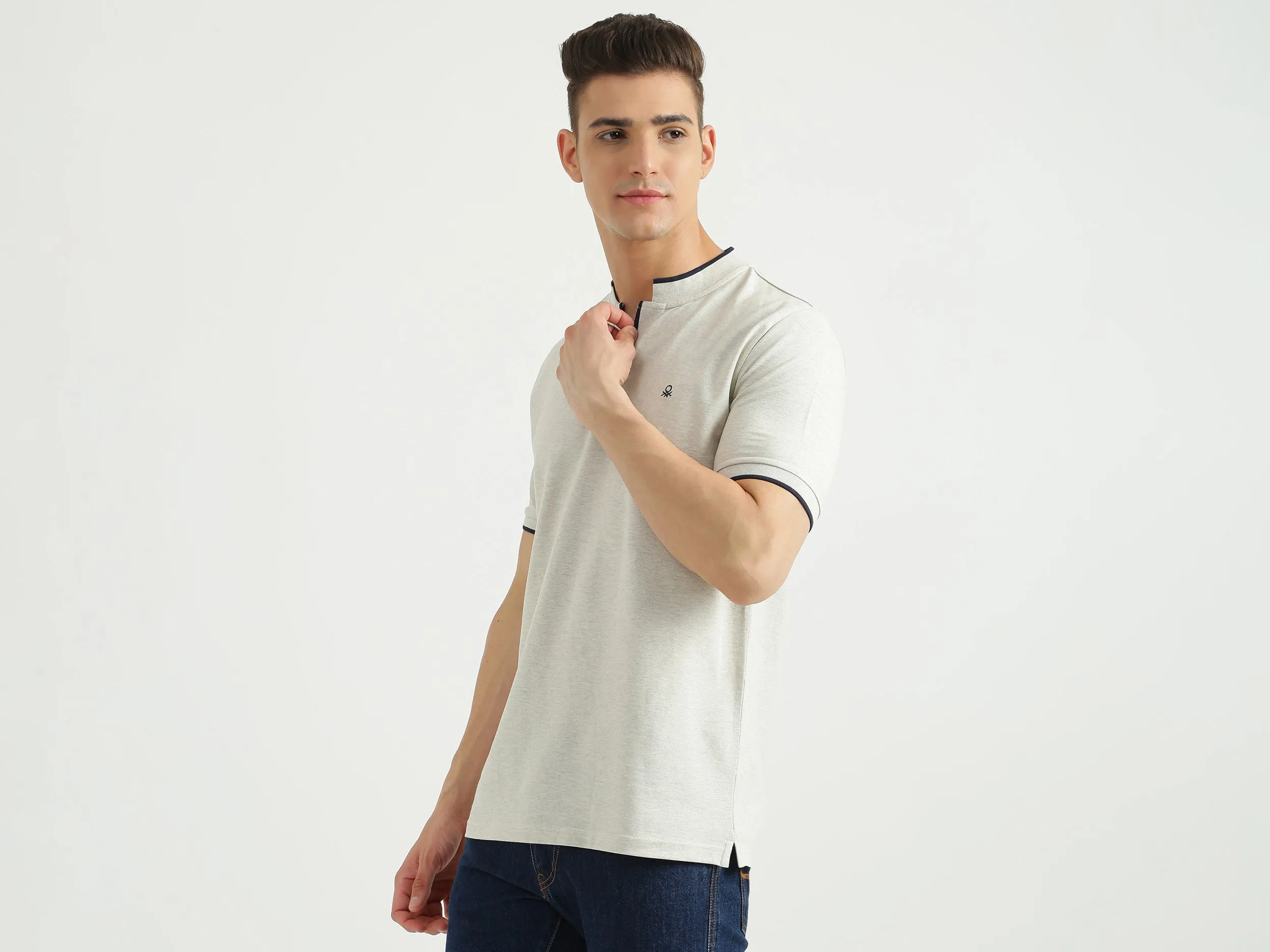 Mens Short Sleeve Tipping T-Shirt