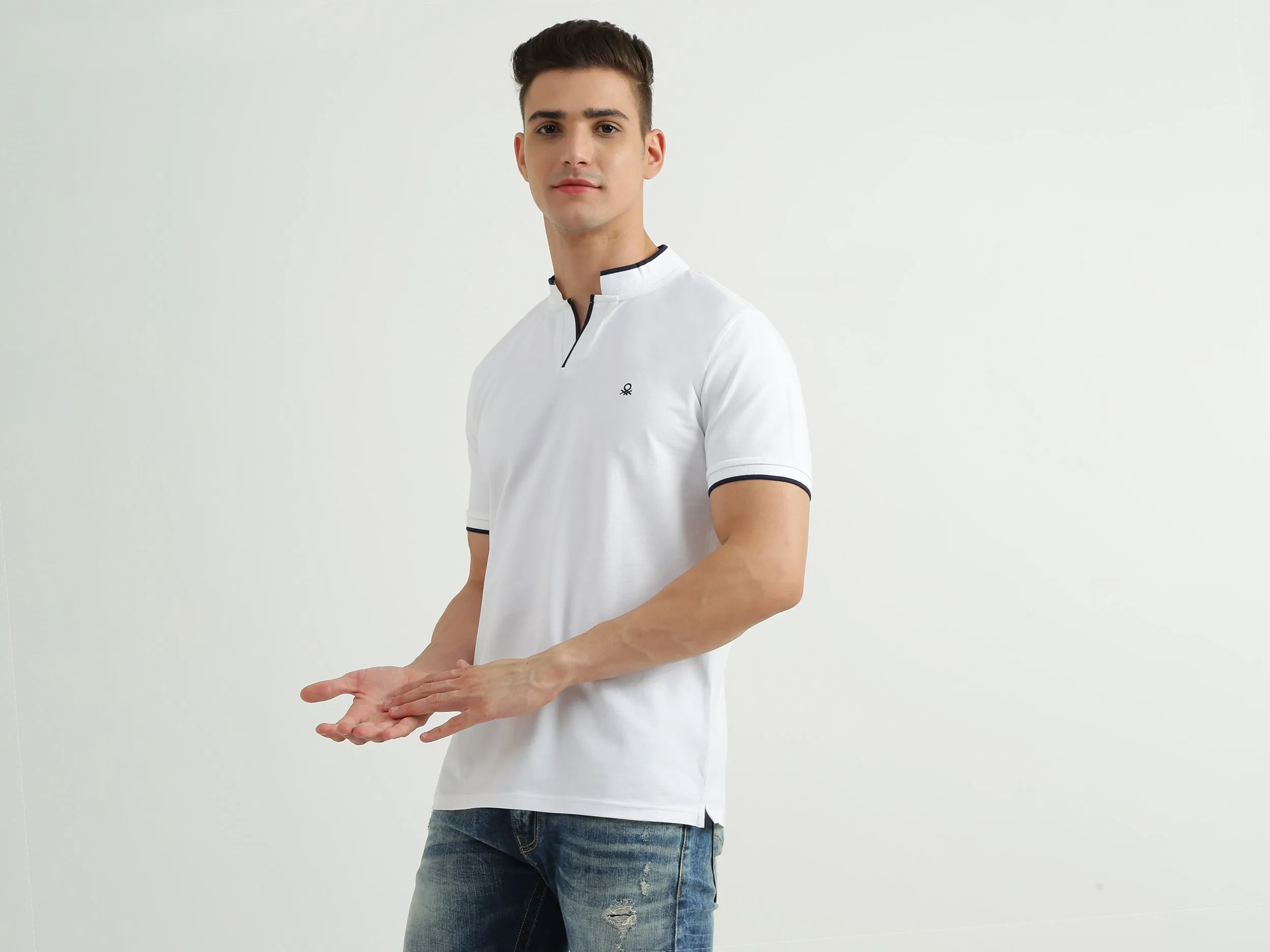 Mens Short Sleeve Tipping T-Shirt