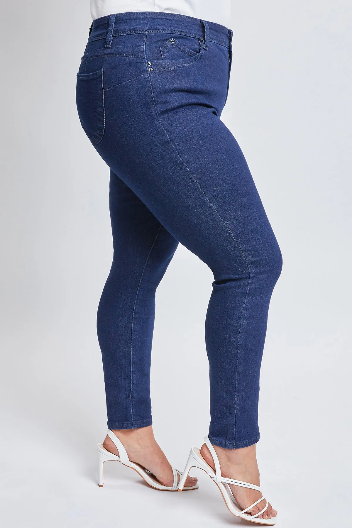 Missy Plus Wannabettabutt Mid-Rise 1-Button Skinny Jean With Regular Hem Pack Of 12
