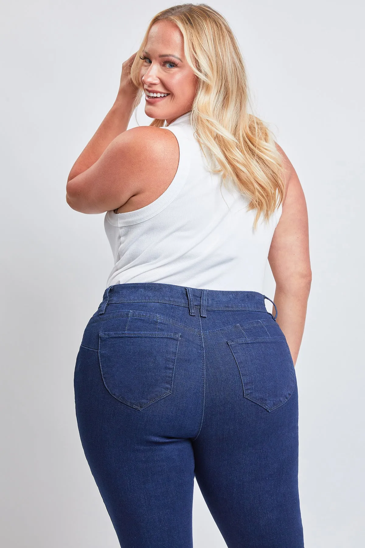 Missy Plus Wannabettabutt Mid-Rise 1-Button Skinny Jean With Regular Hem Pack Of 12