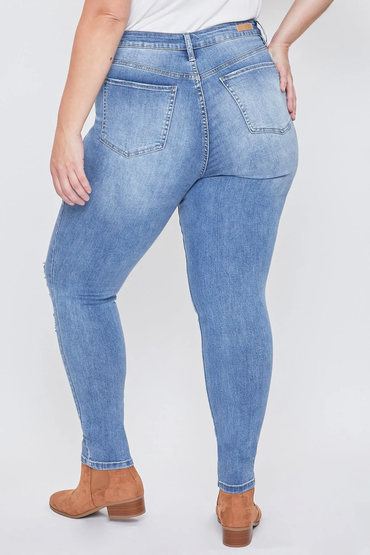 Missy Plus Women’S Plus High-Rise Basic 1-Button Skinny Jean, Pack Of 10