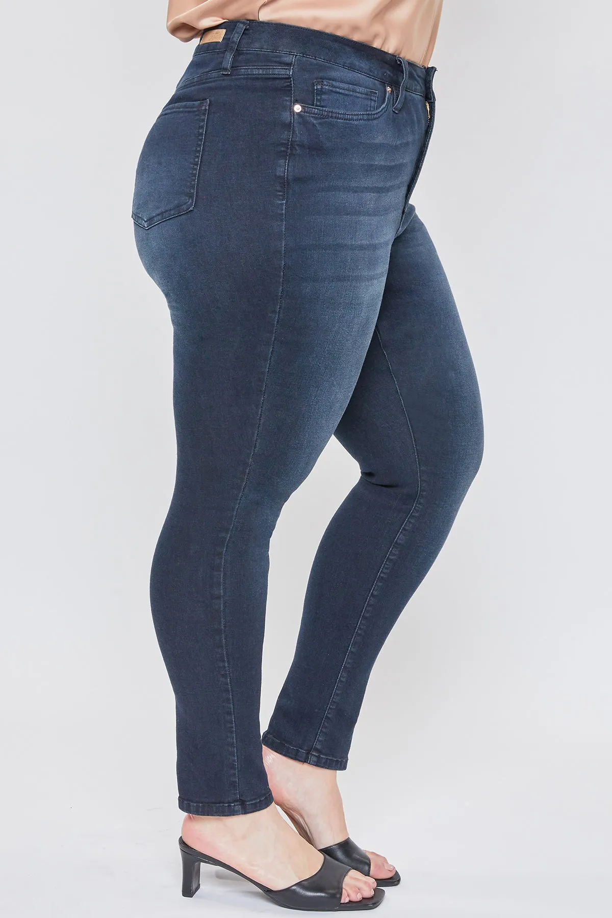 Missy Plus Women’S Plus High-Rise Basic 1-Button Skinny Jean, Pack Of 10