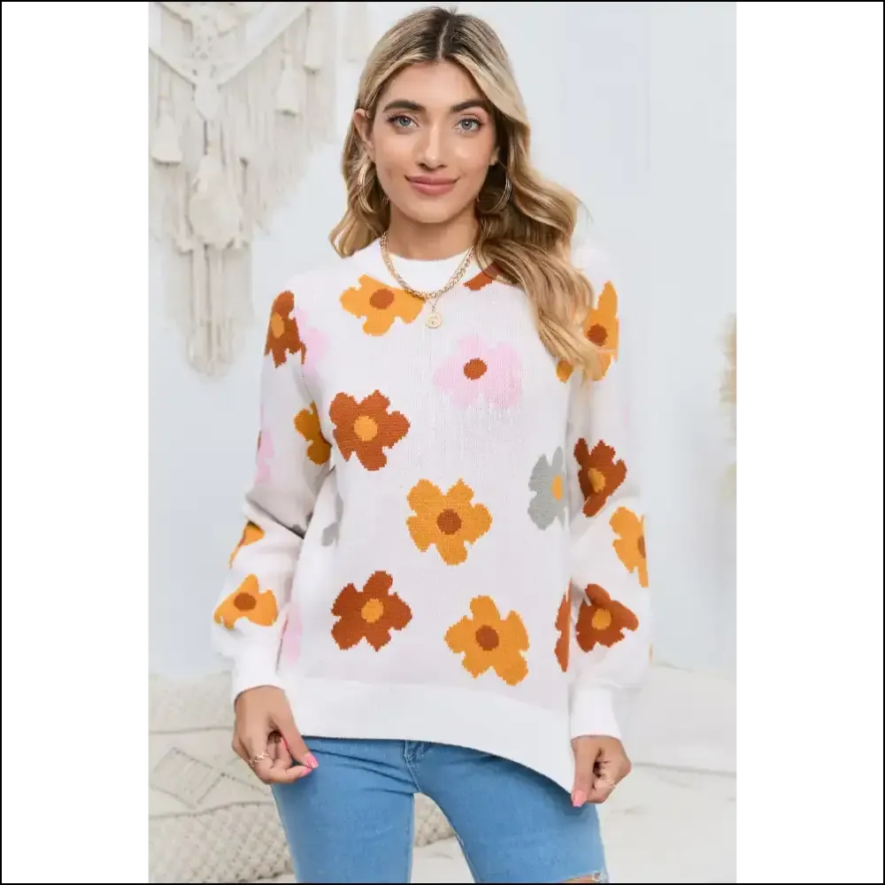 Needful Things Knitted Sweater: Groovy, Baby! Sweet Floral 60s  🌼