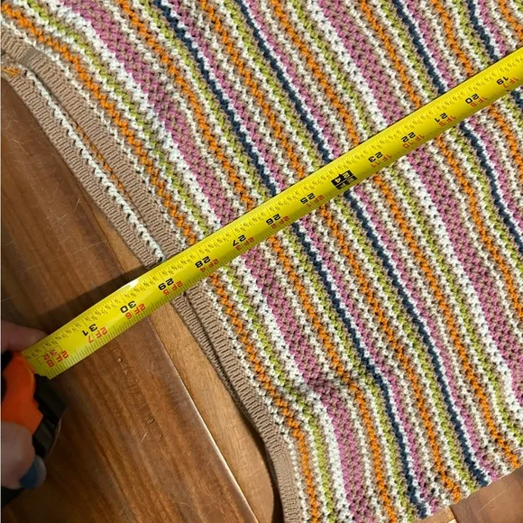 Olive   Oak Multicolor Striped Knit Dress medium crocheted