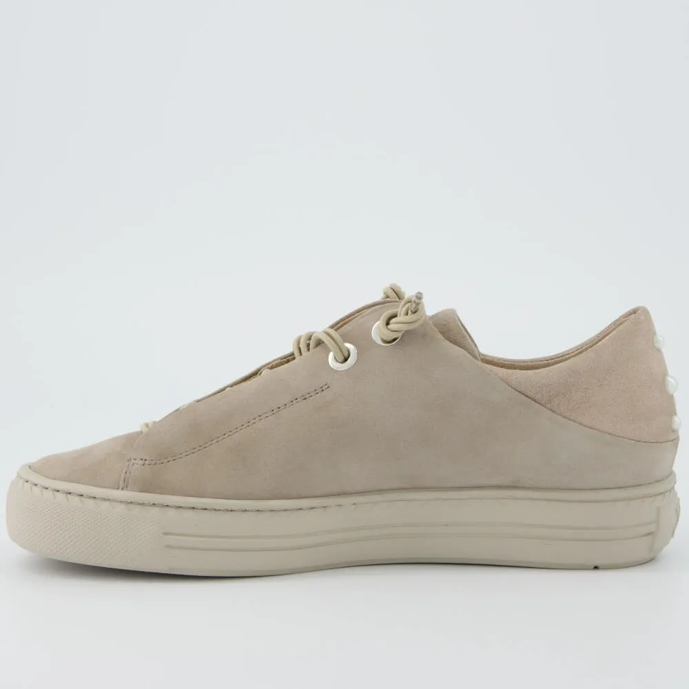 Paul Green Super Soft Leather Trainers 5476 Beige Cashmere