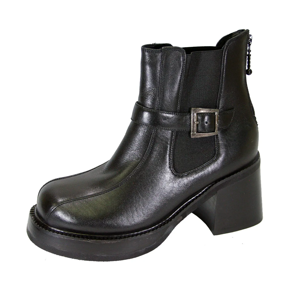 PEERAGE Paula Women's Wide Width Leather Booties