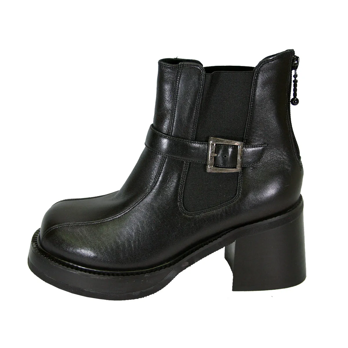 PEERAGE Paula Women's Wide Width Leather Booties