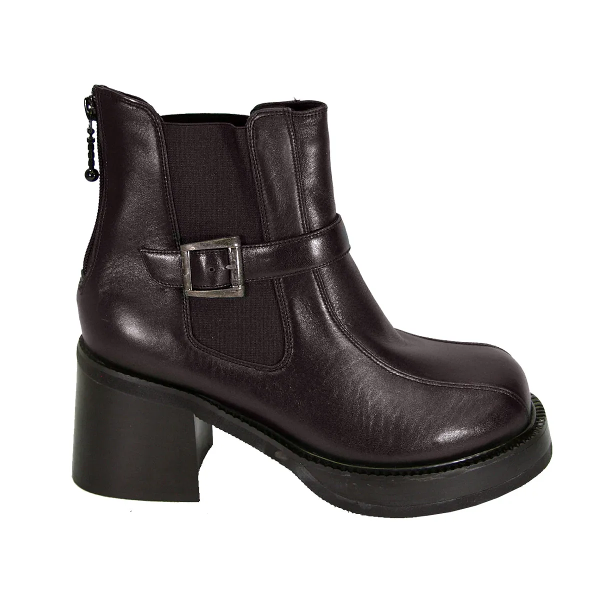PEERAGE Paula Women's Wide Width Leather Booties
