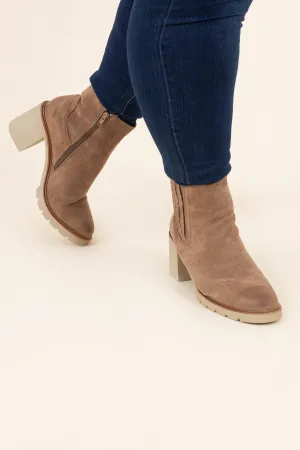 Pretty Girl Swag Booties, Taupe