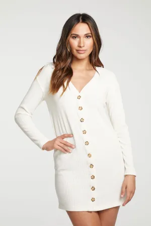 Recycled Love Rib Button Down Cardigan Dress